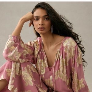 Anthropologie pinnacle dress gown boho